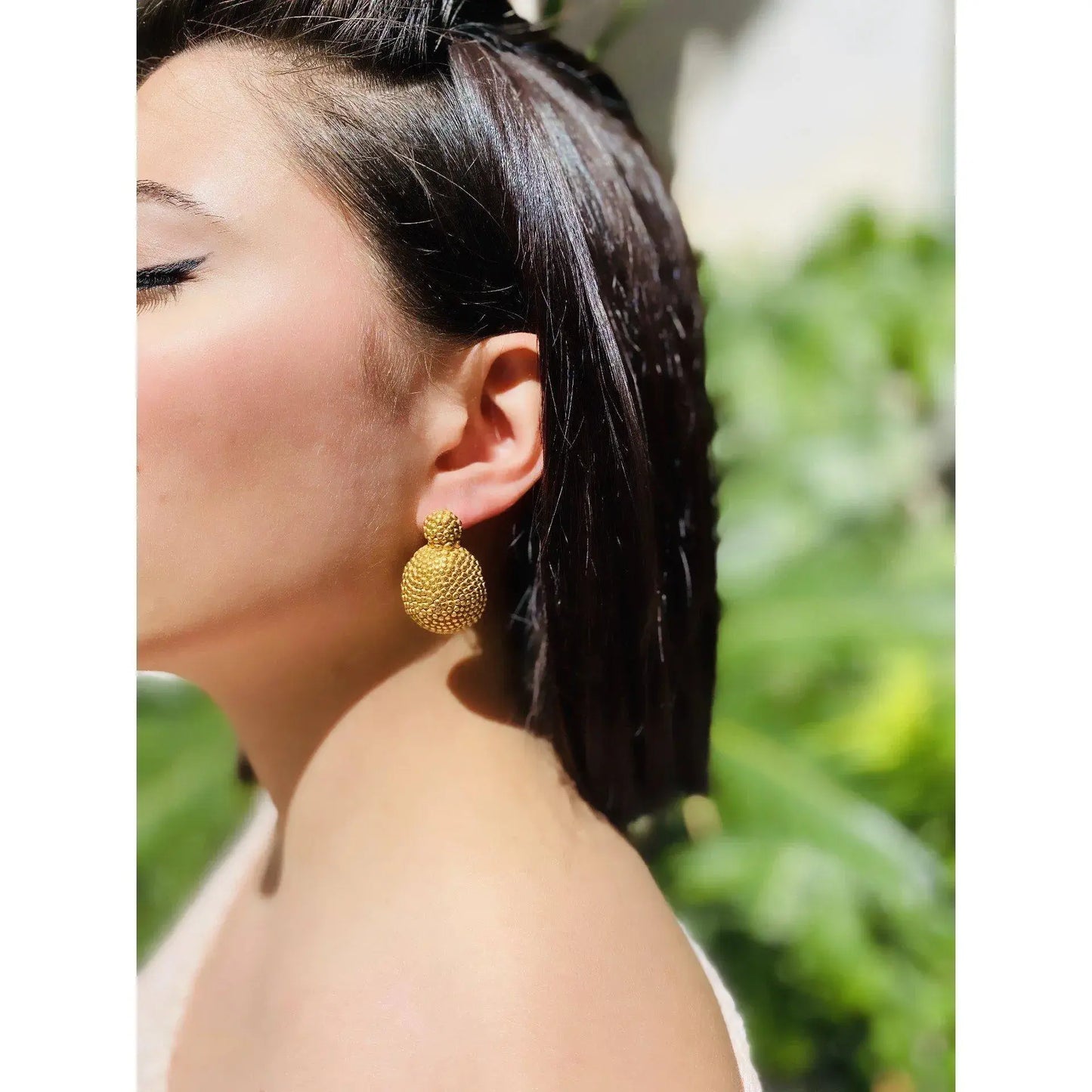 Orecchini a Spicchio di Sfera Decorata di Ercolano