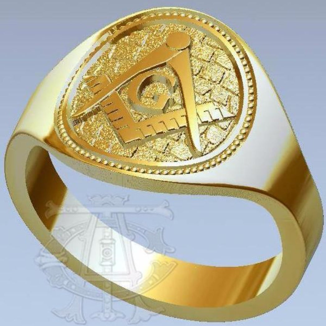 The Master's Pavement Masonic Ring, Gold