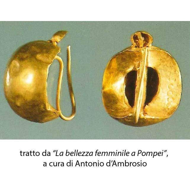 Orecchini a Spicchio di Sfera Liscia di Pompei