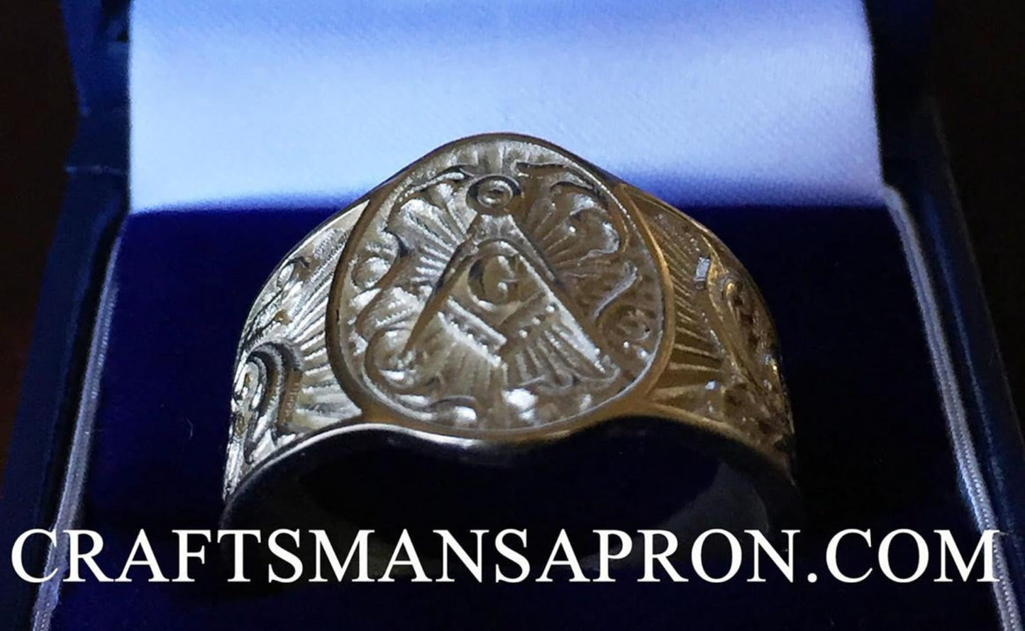 The Windsor Cigar Band Masonic Ring, Gold