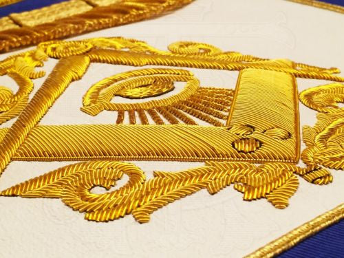 The Man Who Would Be Master Past Master Masonic Apron, Gold
