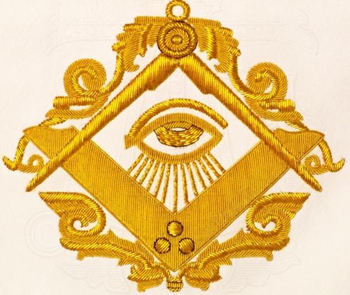 The Man Who Would Be Master Past Master Masonic Apron, Gold