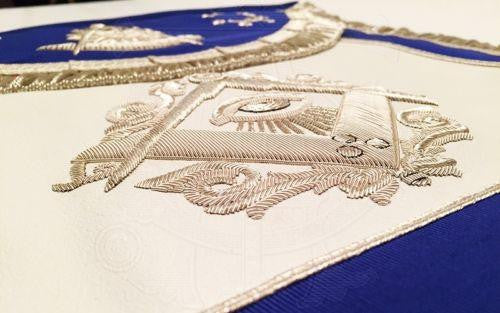 The Man Who Would Be Master Past Master Masonic Apron, Silver