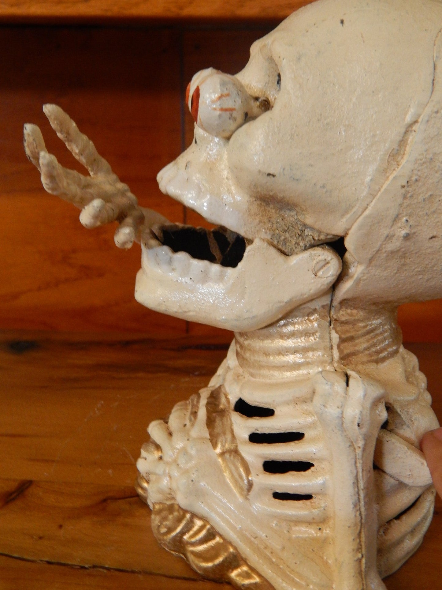 Cast Iron Mechanical Bank - Skeleton Head