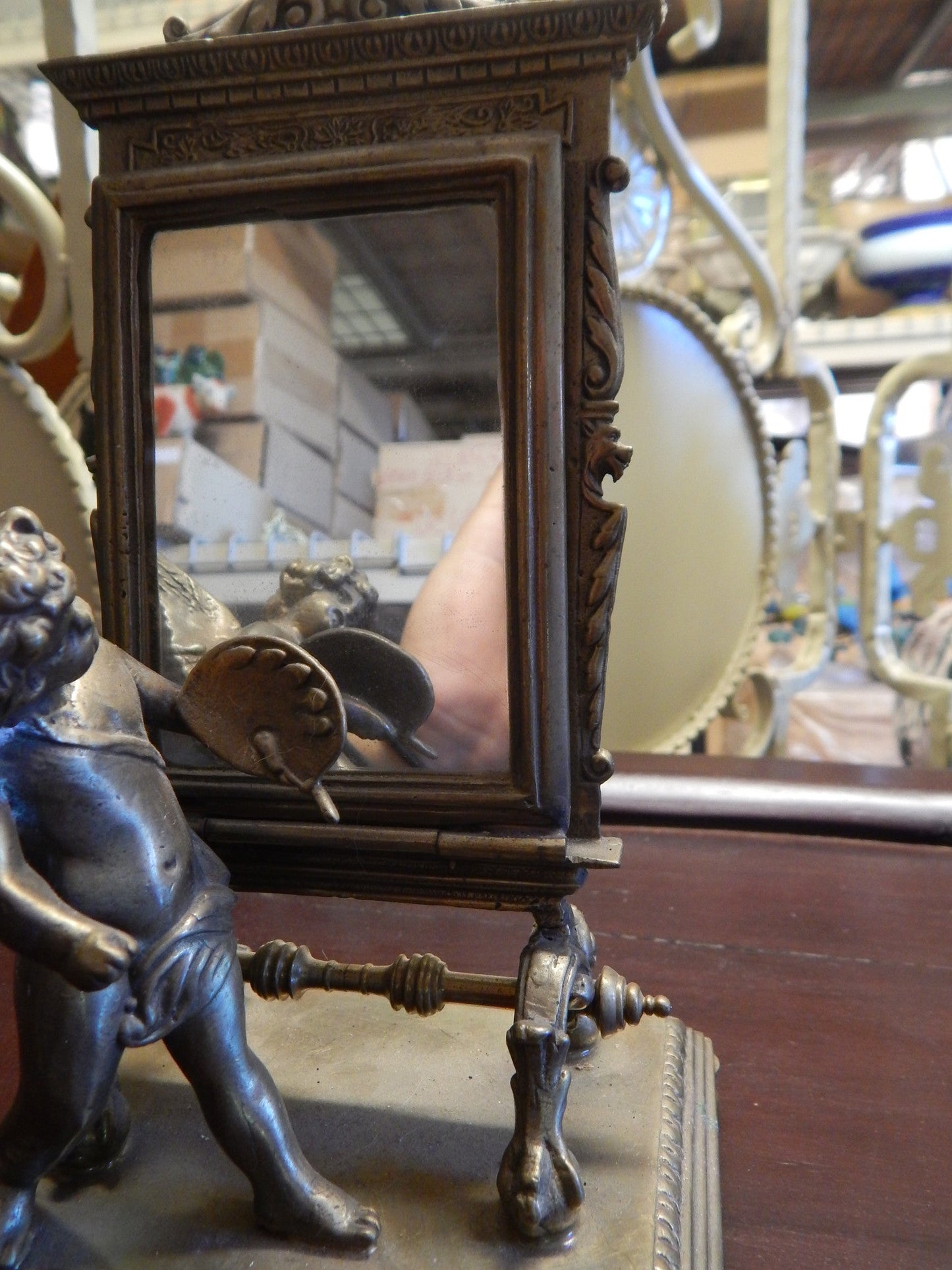 Bronze Mirror - Cherub Mirror