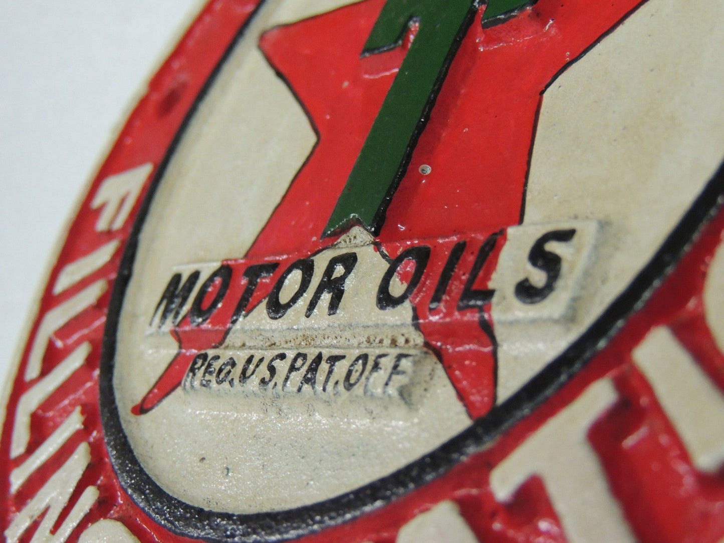 Cast Iron Sign - TEXACO Motor Oils GASOLINE FILLING STATION