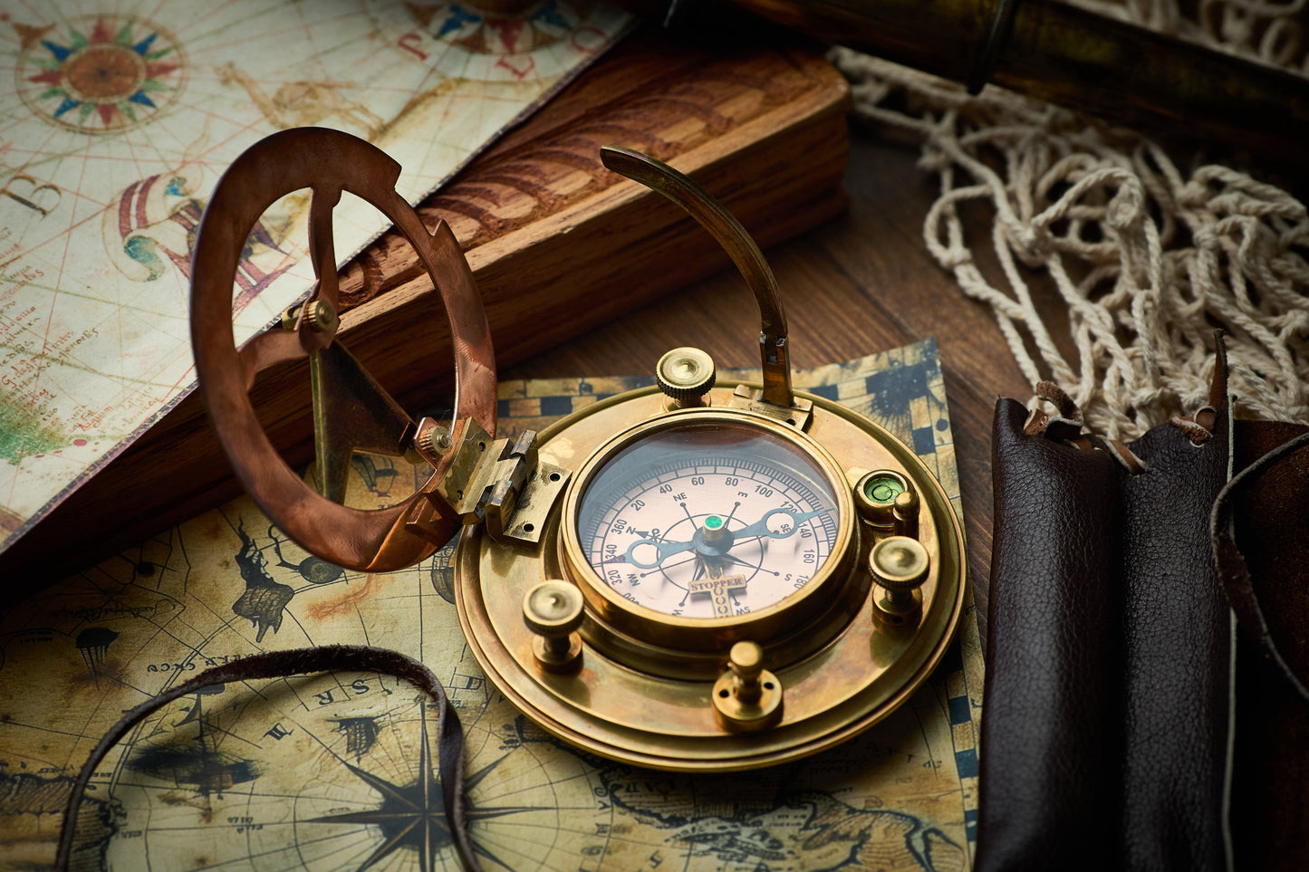 Sundial Compass In Gift Box, Perfect Anniversary Gift for Him/Her
