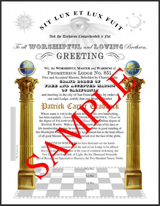 TCA Traveling Master Mason Patent