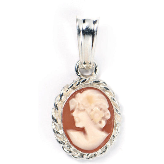 Ciondolo in Argento con Cammeo Arancione