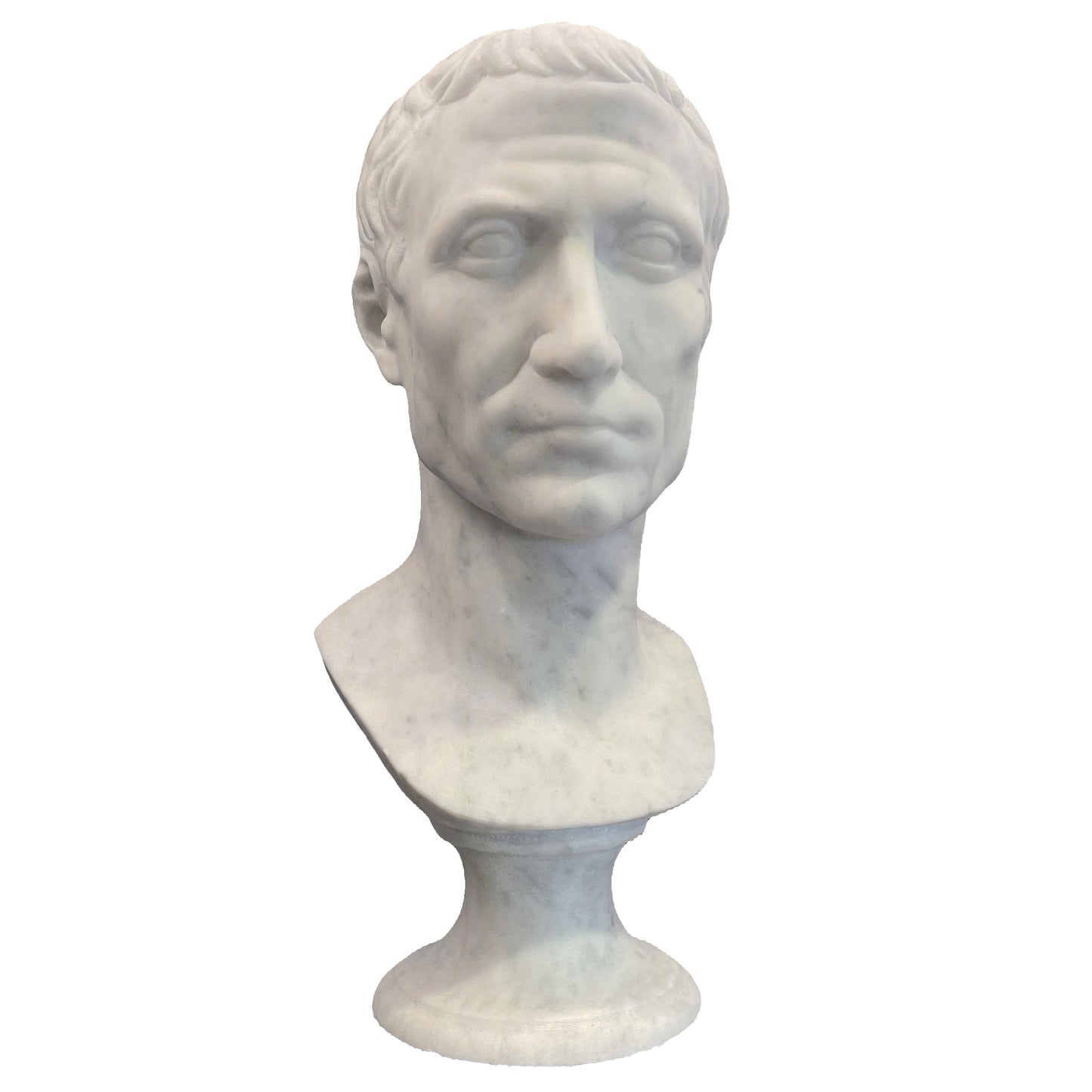 New - Giulio Cesare - Busto  Scolpito in marmo 47 cm