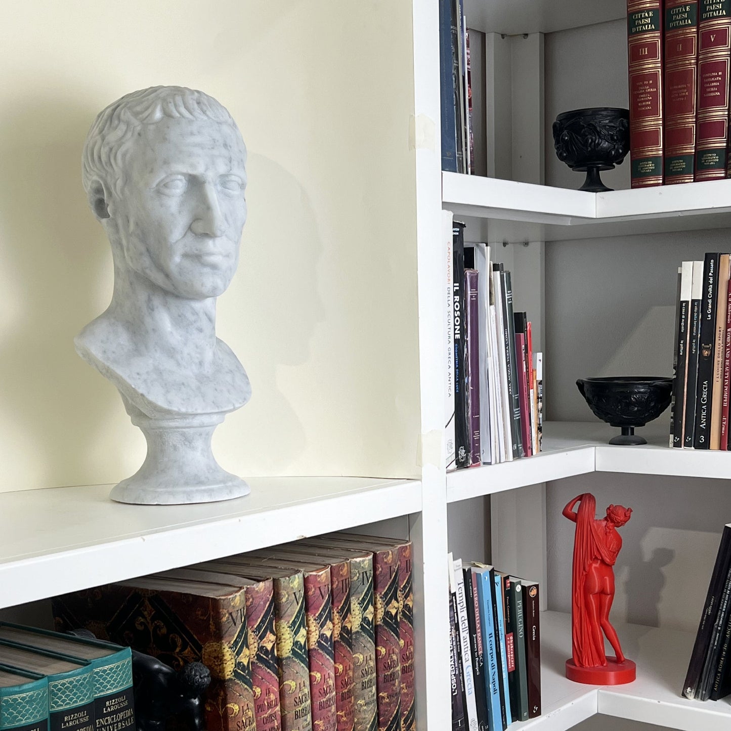 New - Giulio Cesare - Busto  Scolpito in marmo 47 cm