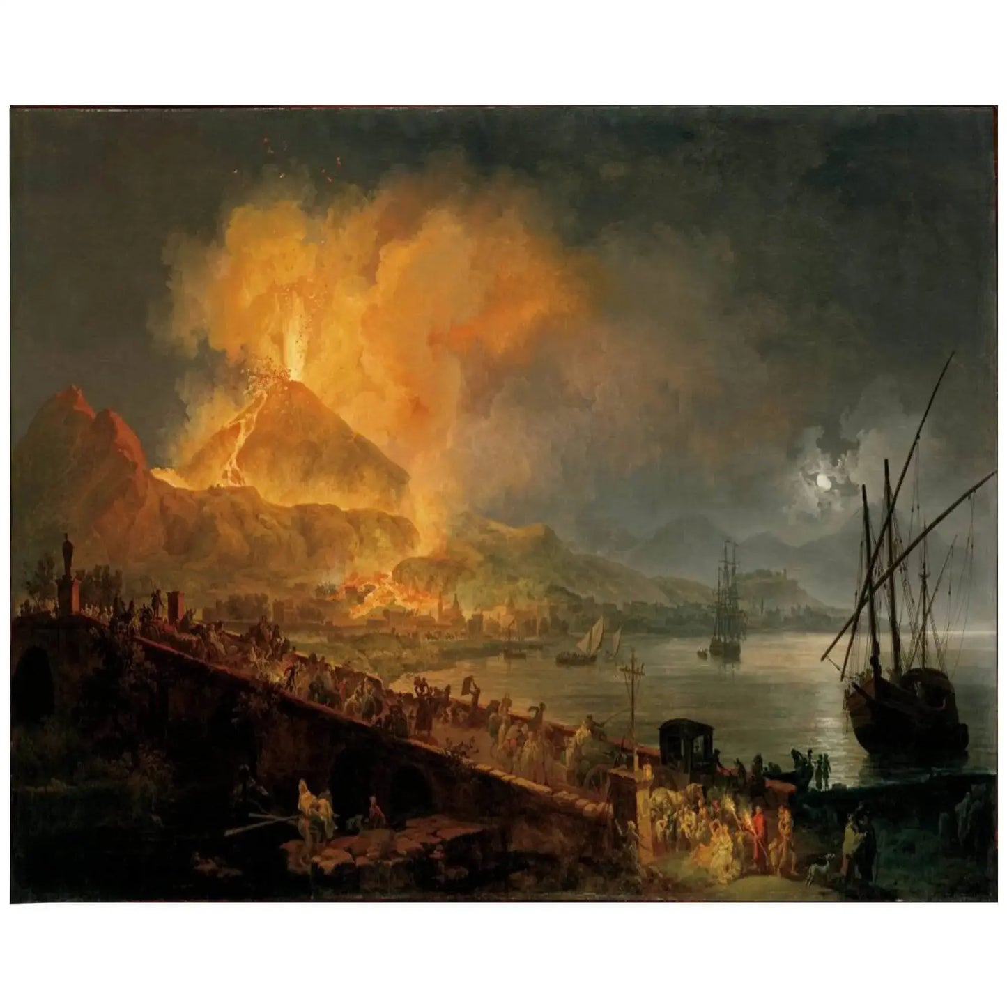 Tela Eruzione con porto, Pierre-Jacques Volaire