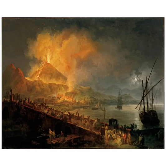 Tela Eruzione con porto, Pierre-Jacques Volaire