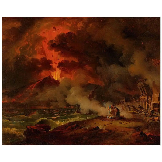 Tela Eruzione Vulcano di Pierre Henri de Valenciennes