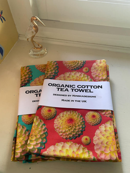 Dahlia Tea Towel ¨C 100% Organic Cotton